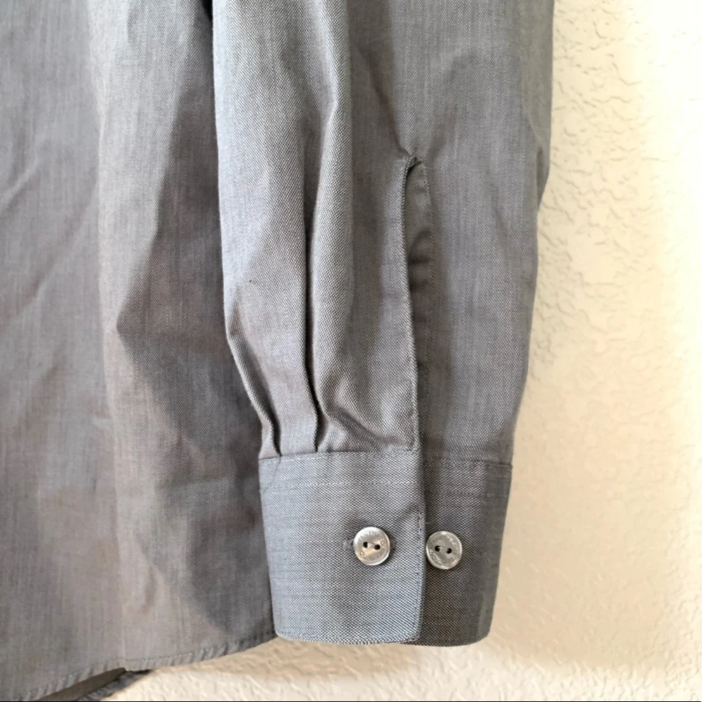Kenneth Cole Slim Fit Button Up Shirt Size 17 - Picture 4 of 6